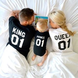 NEW•FAMILY SET•King & Queen & Prince Tee Shirt Set